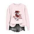 thumbnail image 4 of HOMBOM Womens Crewneck Sweatshirts Holiday Merry Christmas Pink Winter Xmas Sweatshirt for Ladies Soft, 4 of 5