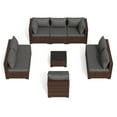 thumbnail image 6 of ELPOSUN Patio Furniture Set, Outdoor Patio Furniture Wicker Furniture Couch Set, 9 Pieces Outdoor Sectional Sofa, Patio Furniture Set, Outdoor Patio Set for Porch Furniture (Grey), 6 of 7