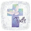 18" Cross and Dove " Faith " Theme Foil / Mylar Balloon For Baptism Or Communion Event (3 Balloons )