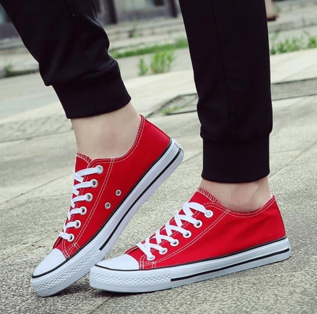 Women's Fashion Sneakers Canvas Low Top High Top Lace Up Casual Shoes NEW