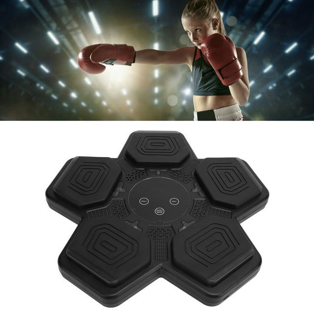 Kids Music Boxing Machine Wall Mounted Electronic Boxing Target 5 Speed Levels Interactive Games for Home Gym