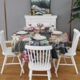 thumbnail image 2 of Pioneer Flower Floral Print Pattern Round Tablecloth 60"x60",Wrinkle Wipeable Table Cloth for Kitchen Dining Room Picnic Patio Party, 2 of 6
