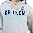 thumbnail image 3 of Women's G-III 4Her by Carl Banks Heather Gray Seattle Kraken  Team Sport Tri-Blend Fleece Hoodie, 3 of 3
