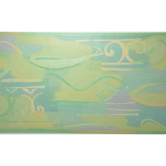 879154 Contemporary Pastels Wallpaper Border OL653713b