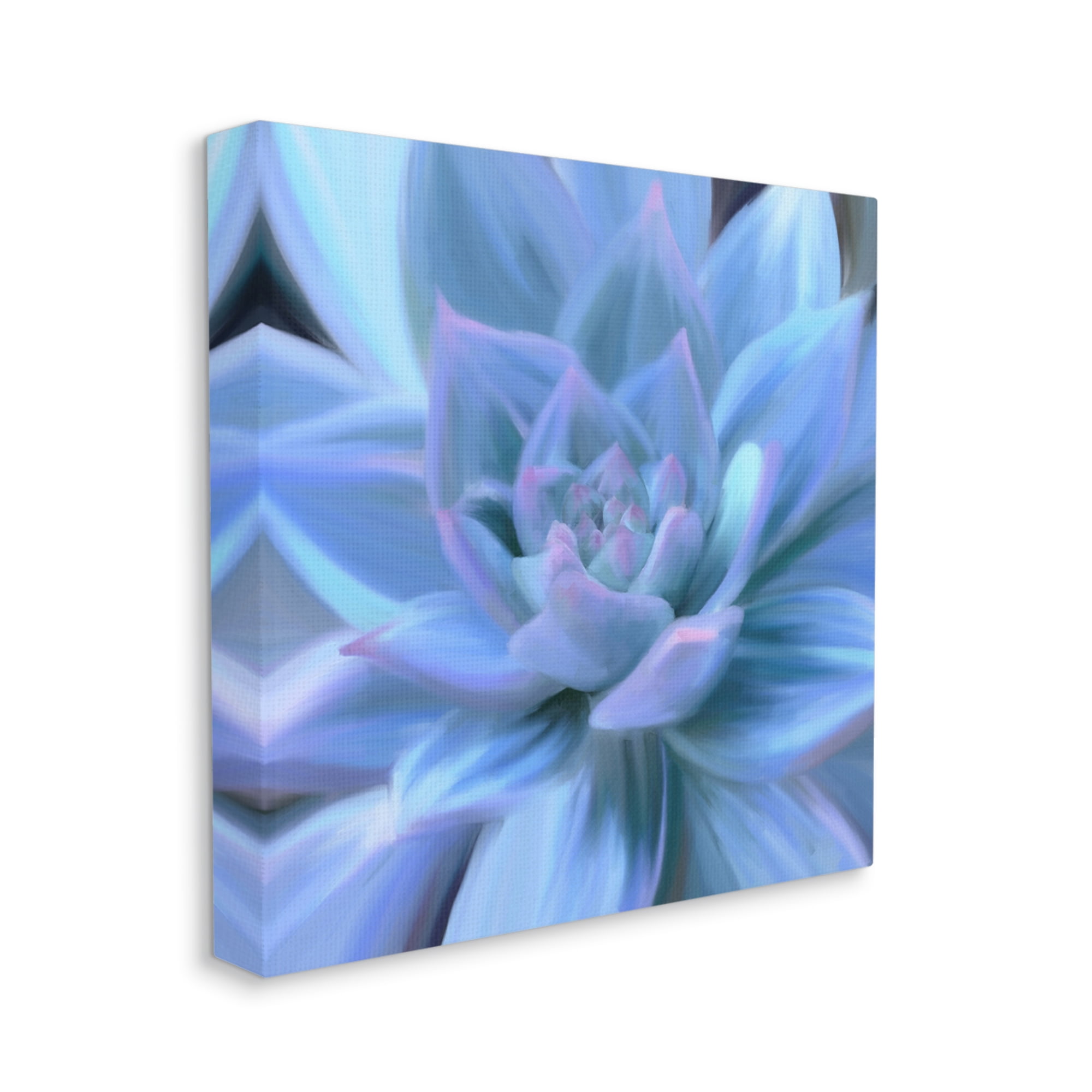 Stupell Industries Blue Plant Petals Botanical & Floral Painting Gallery Wrapped Canvas Print Wall Art, 36 x 36