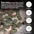 thumbnail image 2 of Crocon Golden Pyrite Rectangle Shape Gemstone Runes with Elder Futhark Alphabet Engraved 25 pcs Rune Set Crystal Divination Healing Chakra Reiki Runes Set with a Pouch Size : 20-25mm, 2 of 8
