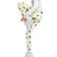 thumbnail image 4 of COEQINE Cute Bee Honeycomb Girls Yoga Leggings Breathable Athletic Sport Leggings High Waist Pants for School Gym, for 12-13 Years Kids, 4 of 7