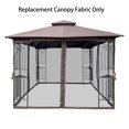 thumbnail image 2 of 10x10 Ft Patio Double Roof Gazebo Replacement Canopy Top Fabric, Brown 01852, 2 of 7