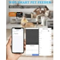 thumbnail image 2 of HoneyGuaridan 6L Automatic Cat Feeder for 2 Cats, 2.4G WiFi Enabled Smart Feed Pet Feeder for Dogs, Timed Pet Food Dispenser with Stainless Steel Bowl APP Control, 10s Voice Black, 2 of 7