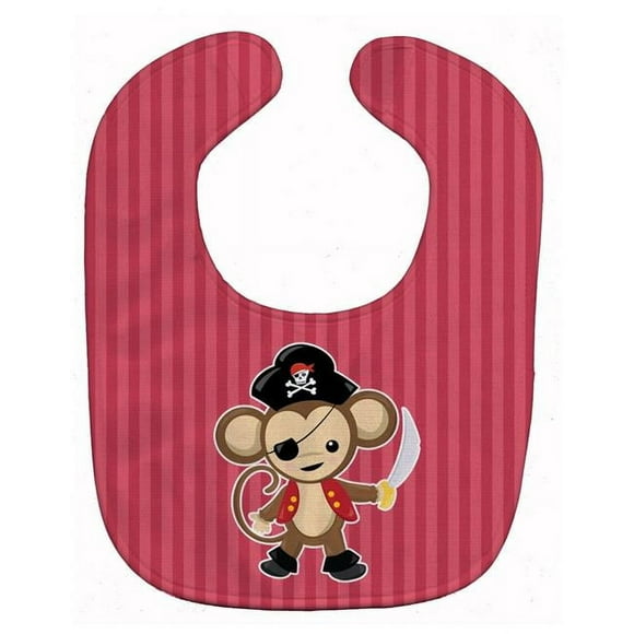 Carolines Treasures BB8973BIB Pirate Monkey Red Baby Bib