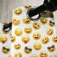 thumbnail image 3 of Emoticon Grommet Curtain, Smiling Face Character Illustration Feeling Happy Cool Surprised and in Love, 2-Panel Window Drapes for Bedroom Living Room, 50" x 120", Yellow Black Red, by Ambesonne, 3 of 6