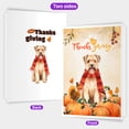 thumbnail image 2 of Happy Thanksgiving Soft Coated Wheaten Terrier with Turkey Pumpkins Autumn Vibes 5x7in Folded Greeting Card Wheatie Dog Lover Single Note Card with Envelope - 12018, 2 of 5