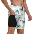 thumbnail image 3 of Balery Sea Turtle Mens Swim Trunks Swim Shorts for Men Quick Dry Inseam Beach Shorts with Compression Liner Pocket-Small, 3 of 9