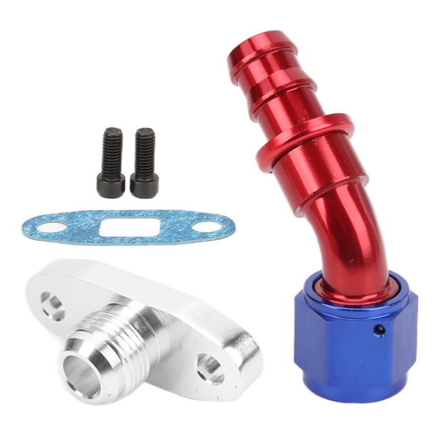 Adaptador de Retorno de Aceite Turbo, Reemplazo de Brida de Retorno de Retorno de Retorno de Aceite de Turbocompresor en Forma de Embudo de Aleación de Aluminio
