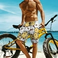 thumbnail image 4 of NICKSUN Men's Swim Trunks, Cute Print Quick Dry Summer Board Beach Shorts with Mesh Lining and Pockets, 4 of 6
