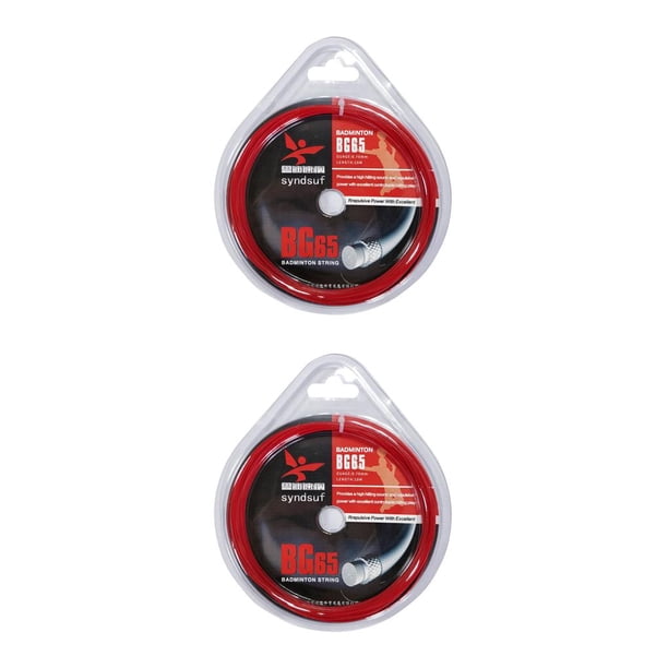 Sonducket Cuerda de raqueta de entrenamiento de bádminton de múltiples capas, 0,7mm de diámetro, reparación de volante antielasticidad, Rojo 2Conjunto