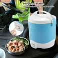 thumbnail image 4 of Portable Rice Cooker Electric Food Steamer 24V 180W 1.6L Electric Portable Multifunctional Rice Cooker Food Steamer For Cars Blue, 4 of 8