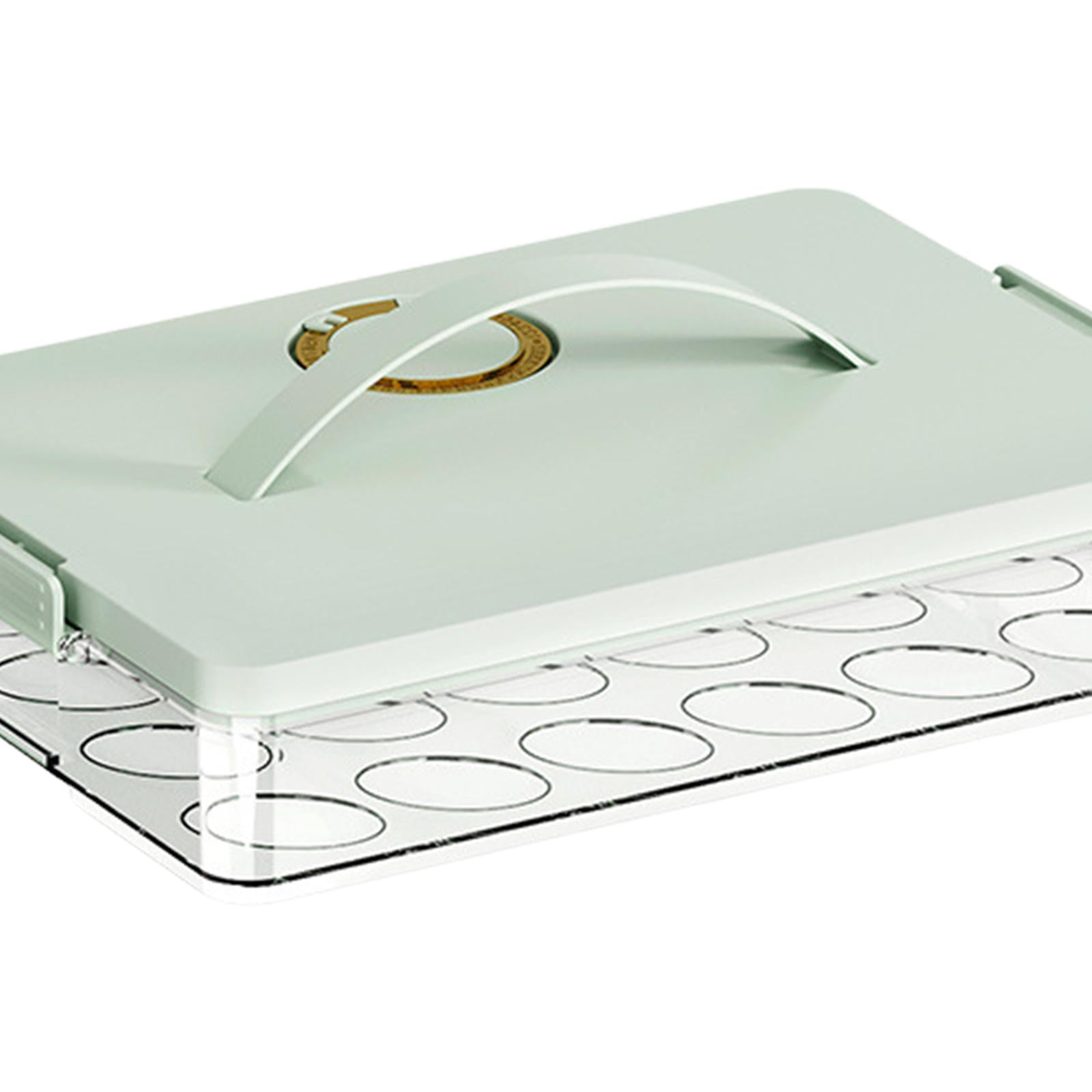 Fiocias Egg Container Eggs Organizer Large Capacity Kitchen Accessories Space Saving Egg Green