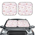 thumbnail image 2 of Daiia Retro Floral 2PCS Car Windshield Sun Shade, Foldable Sun Shield for Car Front Window, Auto Sun Blocker Visor Protector Universal for Truck SUV Pickup-Small, 2 of 7
