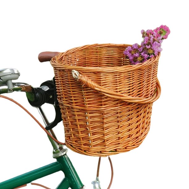 Yungwalm Wicker Bicycle Basket Front Handlebar Bike Basket Front