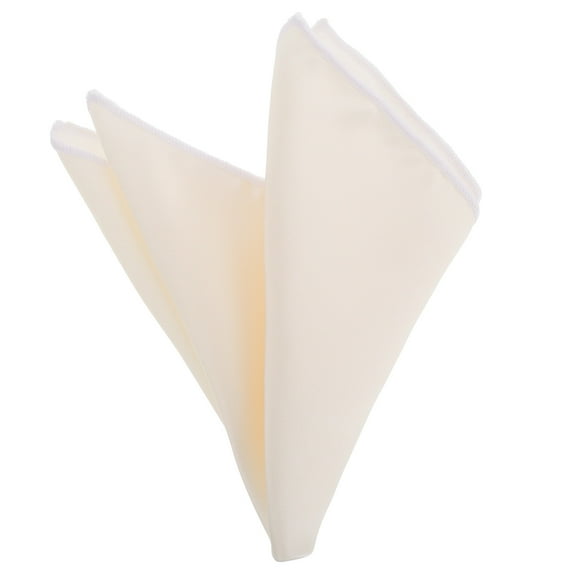 Raindrops Mens Beige Suit Pocket Handkerchief Elegant Decorative Accessory for Weddings and Events