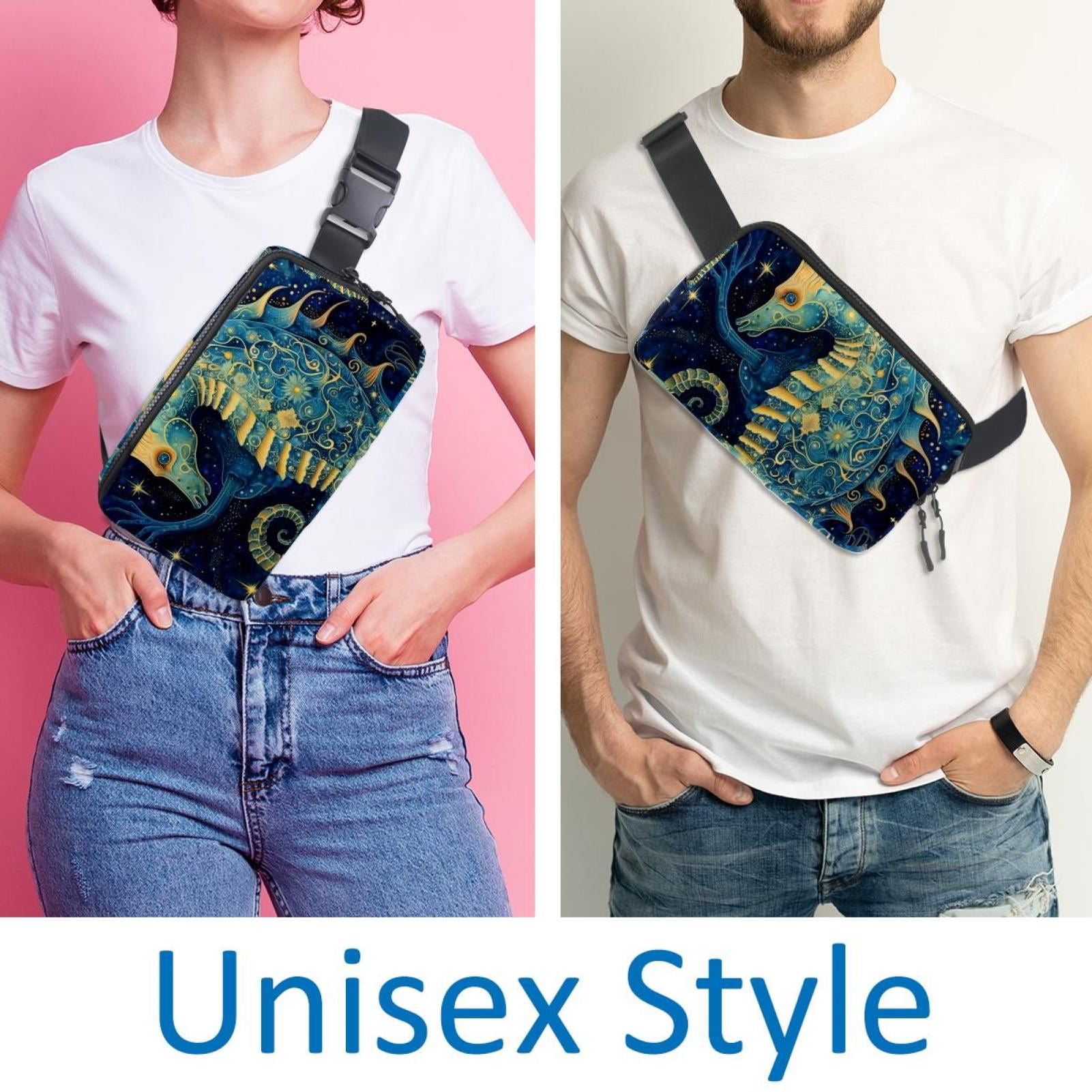 Sea horse Running Belt Waist Packs Fanny Bag: Lightweight, Adjustable, with Extension Strap, Unisex
