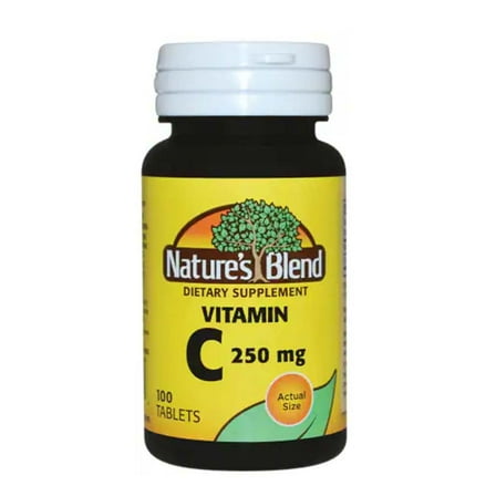 Nature's Blend Vitamin C Tablets, 250 mg, 100 Count