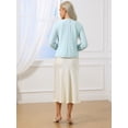 thumbnail image 5 of DARING DIVA Women's Long Sleeve Open Front Casual Knit Jacket XL Light Blue, 5 of 7