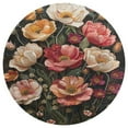 thumbnail image 3 of Boho Vintage Floral Washable Round Rug -Circle Area Rugs for Nursery Bedroom, Vintage Non Slip Non Shedding Low Pile Carpet for Living Room Coffee Table Entryway, 3 of 6