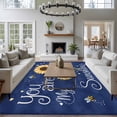 thumbnail image 3 of 5'x8' Area Rugs, You Are My Sunshine Indoor Outdoor Area Rug for Living Room Bedroom, Yellow Sunflowers Cute Bees Heart Blue Washable Bathroom Rugs Kitchen Floor Carpet Mats Home Decor Aesthetic, 3 of 8