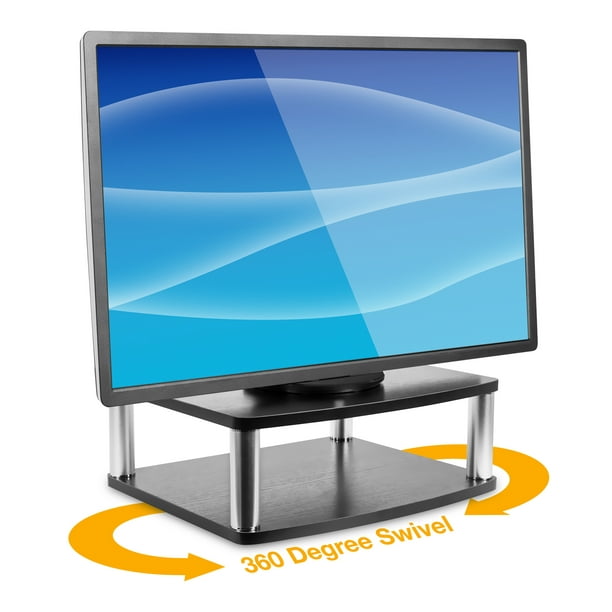 MountIt! 2Tier Turntable TV Stand Swivel TV Riser Tiered TV Lazy