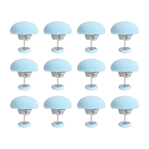 12Pack Duvet Pin Duvet Clips, Cotton Quilt Cover Pin Clips with Fabric, Sky Blue