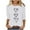 White, variant on Ruimatai Women's Casual Printed Round Neck Three Quarter Sleeve T-Shirt Loose Fit Blouse Top for Comfortable Daily Wear