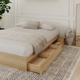 thumbnail image 2 of Nexera Queen Size Storage Wood Bed Frame with 3 Drawers, Natural Maple, 2 of 8