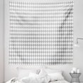 thumbnail image 1 of Grey Geometric Tapestry, Harlequin Style Pattern with Diamonds Elongated Square Shapes Print, Fabric Wall Hanging Decor for Bedroom Living Room Dorm, 5 Sizes, Pale Grey and White, by Ambesonne, 1 of 1