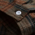 thumbnail image 5 of SAWOBUUN Men's Plaid Flannel Shirt Long Sleeve Button Down Casual Soft Brushed Checkered Shacket, 5 of 8