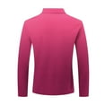 thumbnail image 4 of ZCFZJW Athletic Golf Shirts for Men Casual Tid Dye Gradient Color Print Long Sleeve 1/4 Zip up Pullover Sweatshirts Loose Regular Fit Comfy Workout T-Shirts Tops with Pocket Pink M, 4 of 5