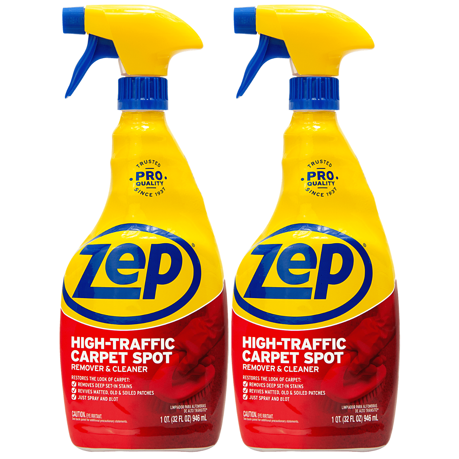 Zep High Traffic Carpet Cleaner 32 oz. (Pack of 2) Removes Deep Set-In Stains!