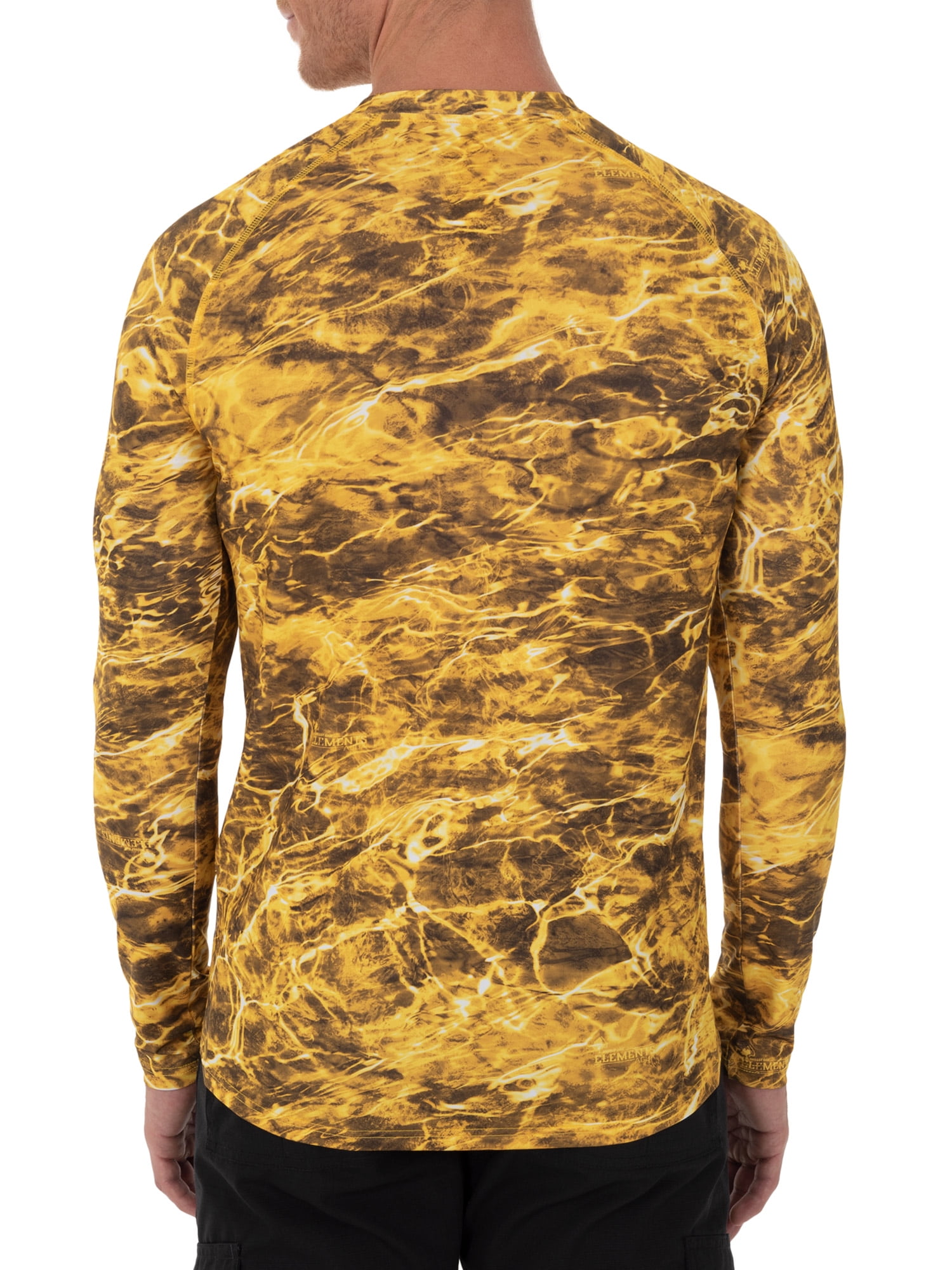 Mossy Oak Men's Insect Repellent Long Sleeve Performance Camo Fishing Tee with Gaiter, Size M-3XL