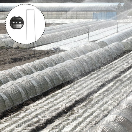 GARVALON 40Pcs U Shaped Garden Stakes for Securing Fake Lawn and Membrane in Gardens