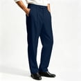thumbnail image 4 of SAWOBUUN Men's Pleated Dress Pants Straight Leg High Drape Business Casual Suit Trousers with Pockets, 4 of 6