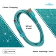 thumbnail image 4 of Liquipel Powertek Glitter Micro USB Cable, 4 of 8