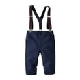 thumbnail image 5 of Baby Boy Clothes Suit Toddler Birthday Outfit Sets Dress Shirts +Suspender Pants 1-7 Years, 5 of 11