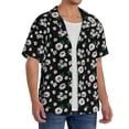 thumbnail image 2 of Pofeuu Daisies Flowers Print Mens Casual Short Sleeve Shirts Beach Summer Spread Collar Pocket Tops Men's Casual Short-sleeved Shirt-X-Large, 2 of 5