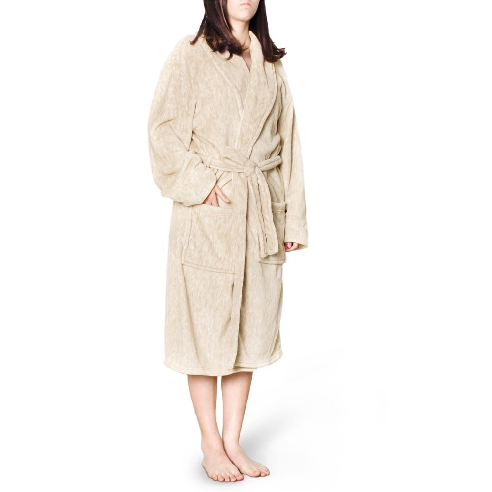 Pavilia Women Plush Warm Soft Fleece Robe Shawl Collar Luxurious