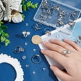 thumbnail image 2 of DIY Cuff Ring Making Kit Size 6 1/4 Open Cuff Ring Bezel Tray 304 Stainless Steel Finger Ring Cabochon Ring Bases with Glass Cabochons Metal Cuff Rings Cabochon Domes Set for Ring Making, 2 of 8