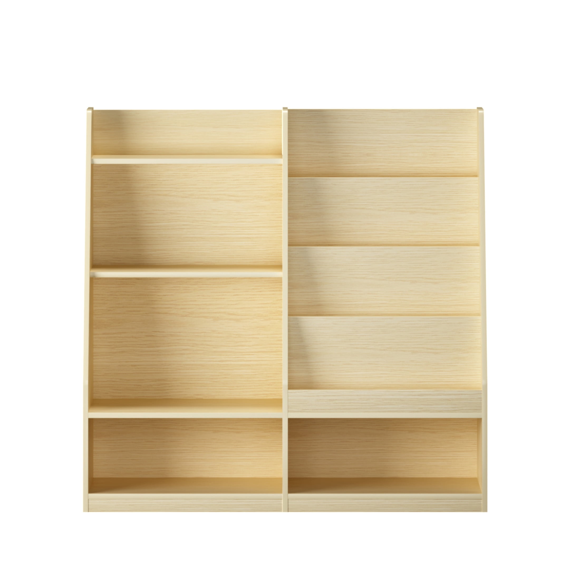 Noble House Kids Bookshelf, Toy Storage Organizer, 4-Tier Wooden Bookcase Display Stand, Kids Room, Playroom, Natural