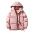 thumbnail image 2 of Gamivast Womens Jackets Quilted Casual Plus Size Warm Zip up Hooded Jacket with Pockets Loose Long Cuffed Sleeve Coats Outdoor Drawstring Hem Jacket Winter Trendy Outfits, 2 of 3