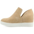 thumbnail image 3 of Journee Womens Cardi Round Toe Slip On Wedge Sneakers, Widths Available, 3 of 10