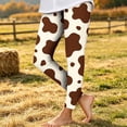 thumbnail image 2 of Lutiedan Cow Print Legging for Girls High Waisted Athletic Workout Pants Casual Full Length Running Leggings Size 3-8, 2 of 7